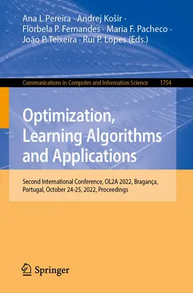 Pereira / Košir / Lopes |  Optimization, Learning Algorithms and Applications | Buch |  Sack Fachmedien