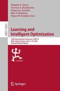 Simos / Rasskazova / Pardalos |  Learning and Intelligent Optimization | Buch |  Sack Fachmedien