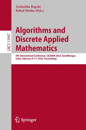 Muthu / Bagchi |  Algorithms and Discrete Applied Mathematics | Buch |  Sack Fachmedien