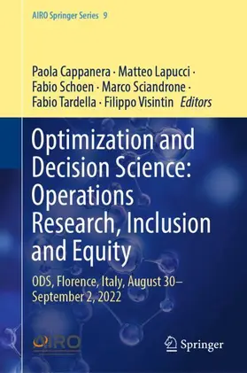 Cappanera / Lapucci / Visintin | Optimization and Decision Science: Operations Research, Inclusion and Equity | Buch | 978-3-031-28862-3 | sack.de
