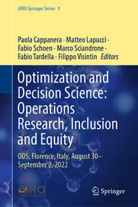 Cappanera / Lapucci / Schoen | Optimization and Decision Science: Operations Research, Inclusion and Equity | E-Book | sack.de