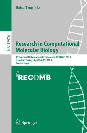 Tang |  Research in Computational Molecular Biology | Buch |  Sack Fachmedien
