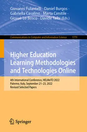 Fulantelli / Burgos / Casalino |  Higher Education Learning Methodologies and Technologies Online | eBook | Sack Fachmedien