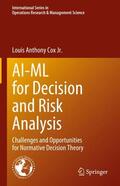 Cox Jr. |  AI-ML for Decision and Risk Analysis | Buch |  Sack Fachmedien