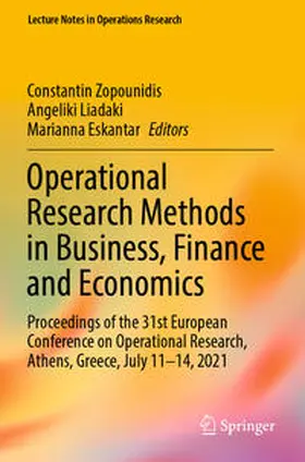 Zopounidis / Eskantar / Liadaki |  Operational Research Methods in Business, Finance and Economics | Buch |  Sack Fachmedien