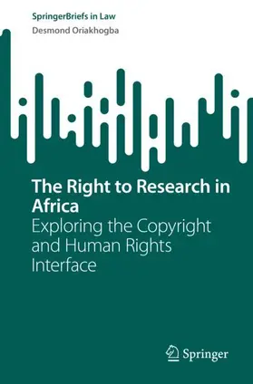 Oriakhogba |  The Right to Research in Africa | Buch |  Sack Fachmedien