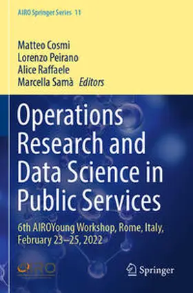 Cosmi / Peirano / Raffaele |  Operations Research and Data Science in Public Services | Buch |  Sack Fachmedien