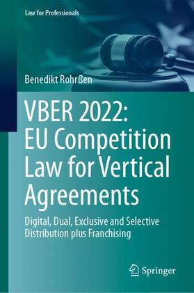 Rohrßen | VBER 2022:  EU Competition Law for Vertical Agreements | Buch | 978-3-031-35023-8 | sack.de