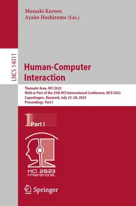 Hashizume / Kurosu |  Human-Computer Interaction | Buch |  Sack Fachmedien
