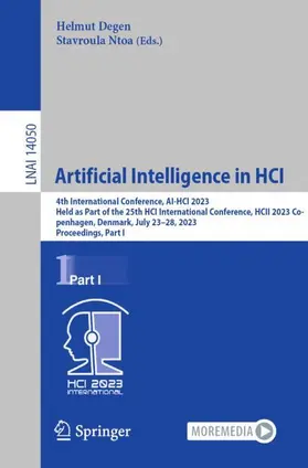 Ntoa / Degen |  Artificial Intelligence in HCI | Buch |  Sack Fachmedien
