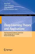 Fred / Madani / Sansone |  Deep Learning Theory and Applications | Buch |  Sack Fachmedien