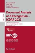 Fink / Zanibbi / Jain |  Document Analysis and Recognition - ICDAR 2023 | Buch |  Sack Fachmedien
