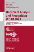 Fink / Zanibbi / Jain |  Document Analysis and Recognition - ICDAR 2023 | Buch |  Sack Fachmedien