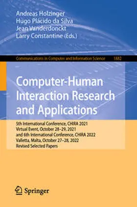 Holzinger / da Silva / Vanderdonckt |  Computer-Human Interaction Research and Applications | eBook | Sack Fachmedien