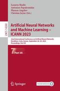 Iliadis / Jayne / Papaleonidas |  Artificial Neural Networks and Machine Learning ¿ ICANN 2023 | Buch |  Sack Fachmedien