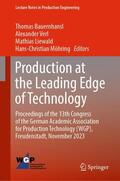 Bauernhansl / Möhring / Verl |  Production at the Leading Edge of Technology | Buch |  Sack Fachmedien