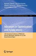 Olenev / Evtushenko / Malkova |  Advances in Optimization and Applications | Buch |  Sack Fachmedien