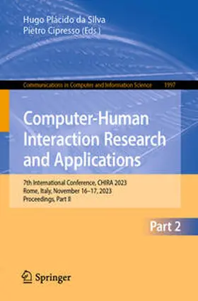 da Silva / Cipresso |  Computer-Human Interaction Research and Applications | eBook | Sack Fachmedien