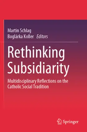 Koller / Schlag |  Rethinking Subsidiarity | Buch |  Sack Fachmedien