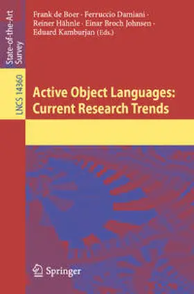 de Boer / Damiani / Kamburjan |  Active Object Languages: Current Research Trends | Buch |  Sack Fachmedien