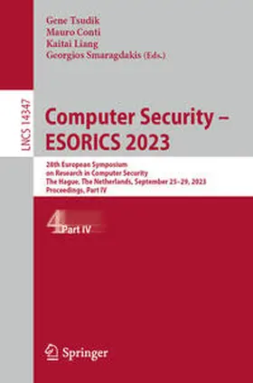Tsudik / Conti / Liang |  Computer Security – ESORICS 2023 | eBook | Sack Fachmedien