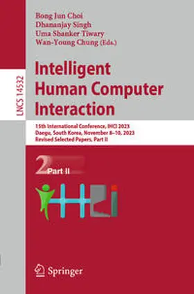Choi / Singh / Tiwary |  Intelligent Human Computer Interaction | eBook | Sack Fachmedien