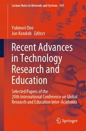 Ono / Kondoh | Recent Advances in Technology Research and Education | E-Book | www.sack.de