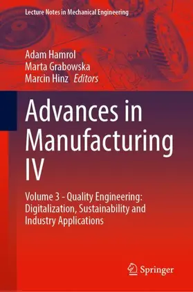 Hamrol / Grabowska / Hinz |  Advances in Manufacturing IV | Buch |  Sack Fachmedien