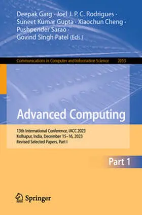 Garg / Rodrigues / Gupta |  Advanced Computing | eBook | Sack Fachmedien