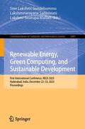 Gundebommu / Malladi / Sadasivuni |  Renewable Energy, Green Computing, and Sustainable Development | Buch |  Sack Fachmedien