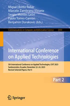 Botto-Tobar / Zambrano Vizuete / Montes León |  International Conference on Applied Technologies | eBook | Sack Fachmedien