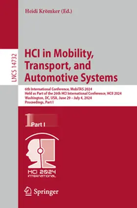 Krömker | HCI in Mobility, Transport, and Automotive Systems | E-Book | sack.de