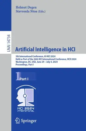 Ntoa / Degen |  Artificial Intelligence in HCI | Buch |  Sack Fachmedien