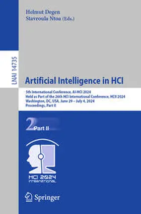 Degen / Ntoa | Artificial Intelligence in HCI | E-Book | sack.de