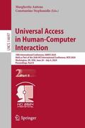 Antona / Stephanidis |  Universal Access in Human-Computer Interaction | Buch |  Sack Fachmedien