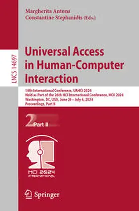 Antona / Stephanidis | Universal Access in Human-Computer Interaction | E-Book | sack.de