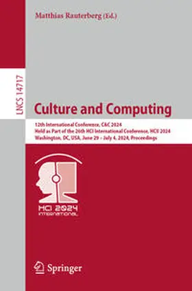 Rauterberg |  Culture and Computing | Buch |  Sack Fachmedien