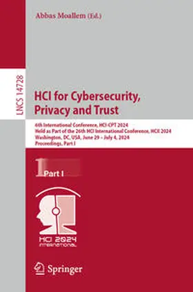 Moallem | HCI for Cybersecurity, Privacy and Trust | E-Book | www.sack.de