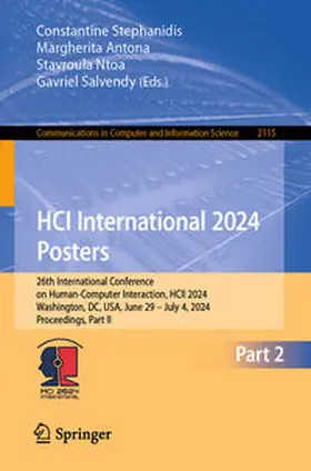 Stephanidis / Antona / Ntoa | HCI International 2024 Posters | E-Book | www.sack.de