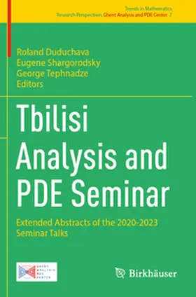 Duduchava / Shargorodsky / Tephnadze |  Tbilisi Analysis and PDE Seminar | Buch |  Sack Fachmedien