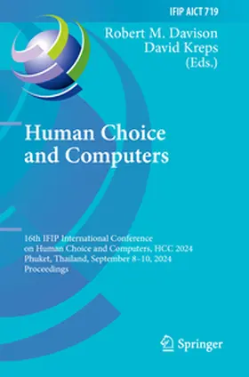 Davison / Kreps | Human Choice and Computers | Buch | 978-3-031-67537-9 | www.sack.de
