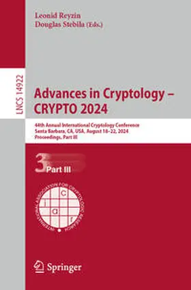 Reyzin / Stebila | Advances in Cryptology – CRYPTO 2024 | E-Book | www.sack.de