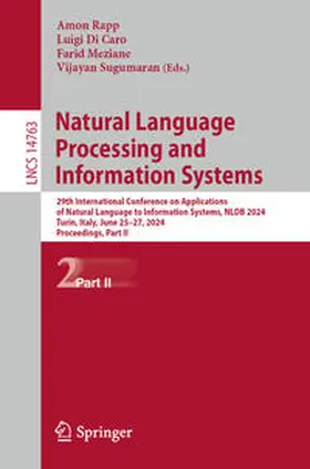 Rapp / Di Caro / Meziane | Natural Language Processing and Information Systems | E-Book | sack.de
