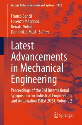 Concli / Matt / Maccioni |  Latest Advancements in Mechanical Engineering | Buch |  Sack Fachmedien
