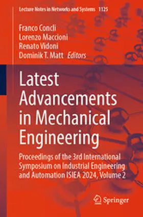 Concli / Maccioni / Vidoni |  Latest Advancements in Mechanical Engineering | eBook | Sack Fachmedien