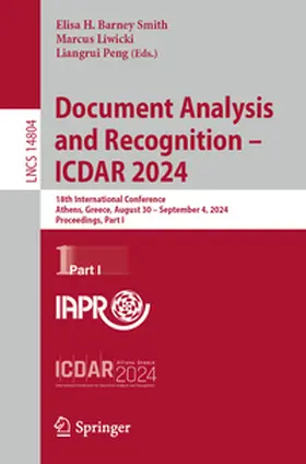 Barney Smith / Liwicki / Peng | Document Analysis and Recognition - ICDAR 2024 | E-Book | sack.de