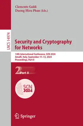 Galdi / Phan | Security and Cryptography for Networks | E-Book | sack.de