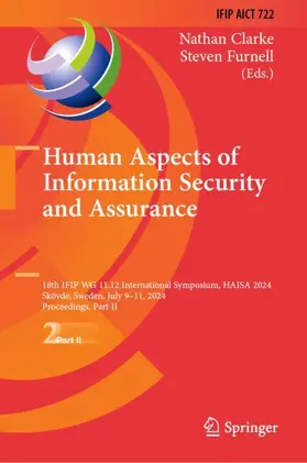 Furnell / Clarke |  Human Aspects of Information Security and Assurance | Buch |  Sack Fachmedien