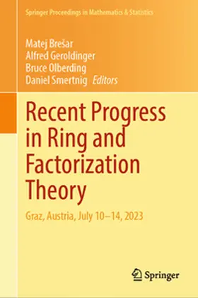 Brešar / Bresar / Geroldinger |  Recent Progress in Ring and Factorization Theory | eBook | Sack Fachmedien