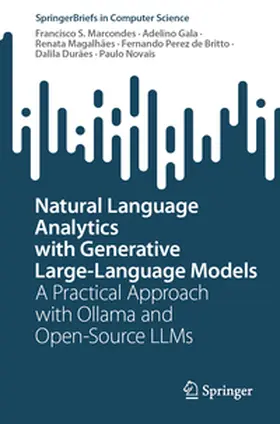 Marcondes / Gala / Magalhães | Natural Language Analytics with Generative Large-Language Models | E-Book | sack.de